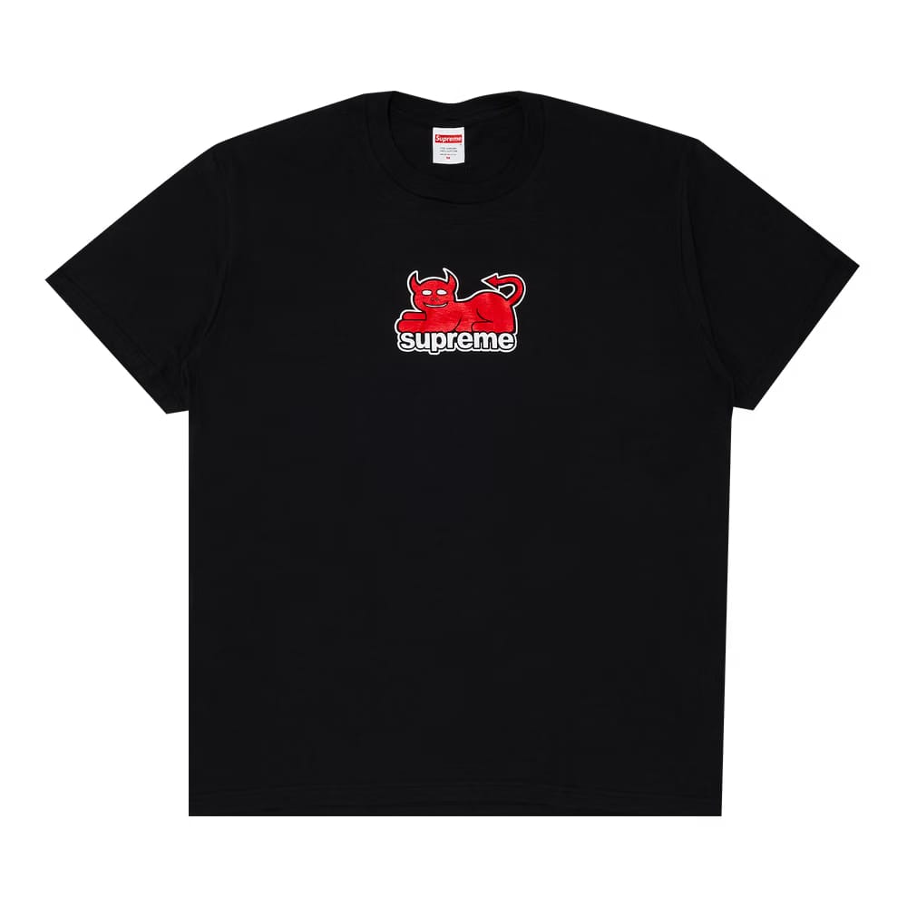 Supreme Toy Machine Devil Cat T-Shirt Black