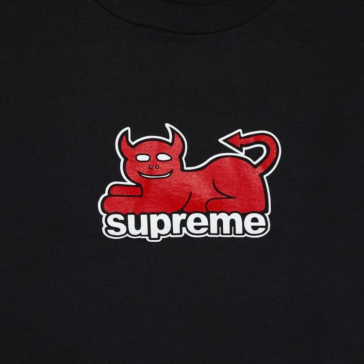Supreme Toy Machine Devil Cat T-Shirt Black
