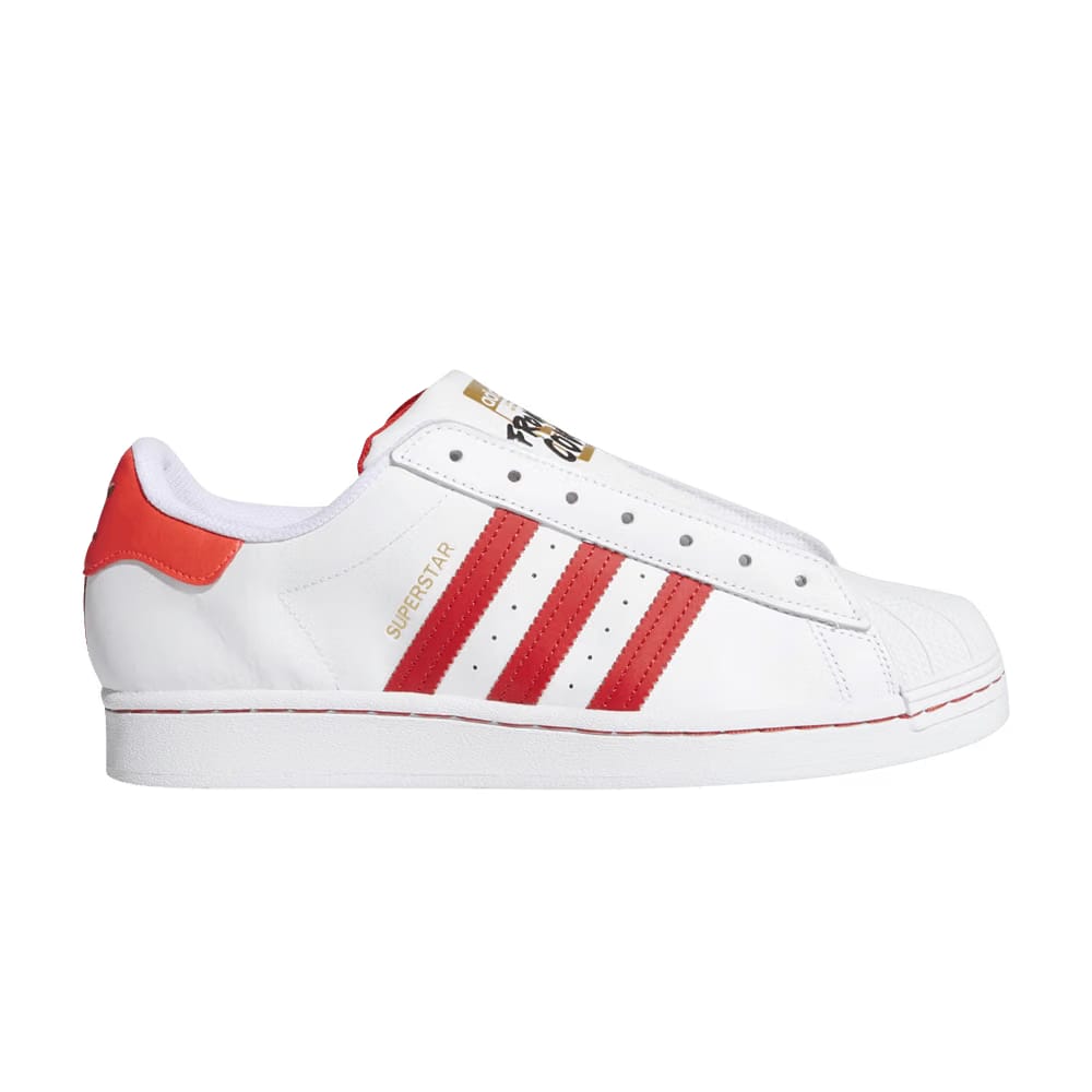 Adidas Superstar Laceless White Team Collegiate Red
