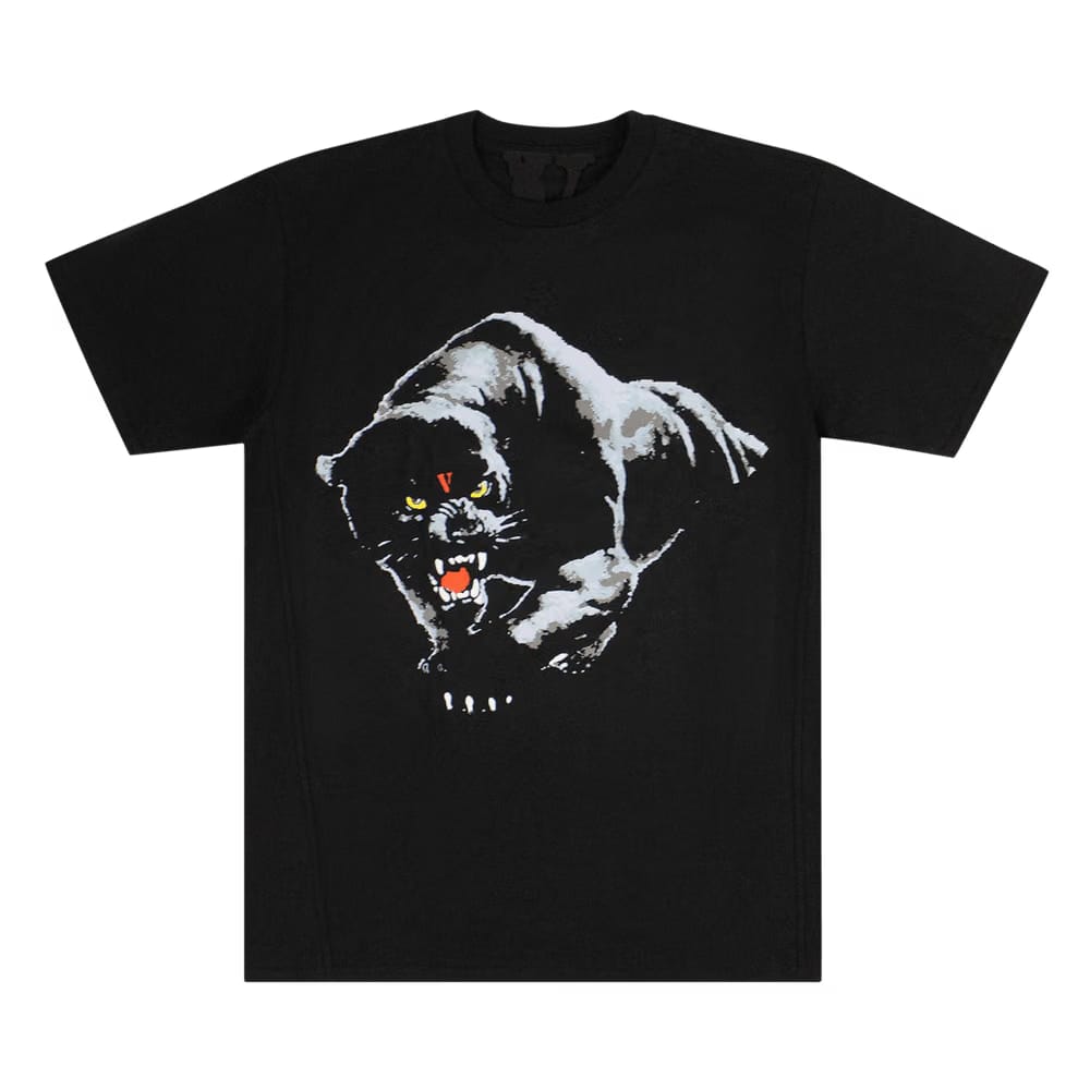 Vlone Black V Panther T-Shirt Black