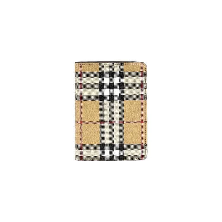 Burberry Check Passport Holder Beige