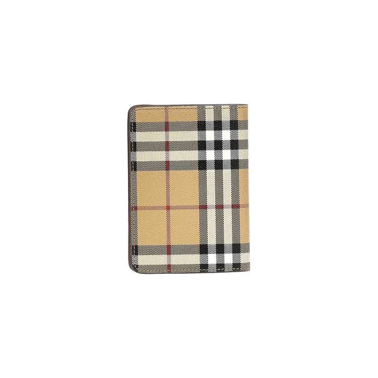 Burberry Check Passport Holder Beige