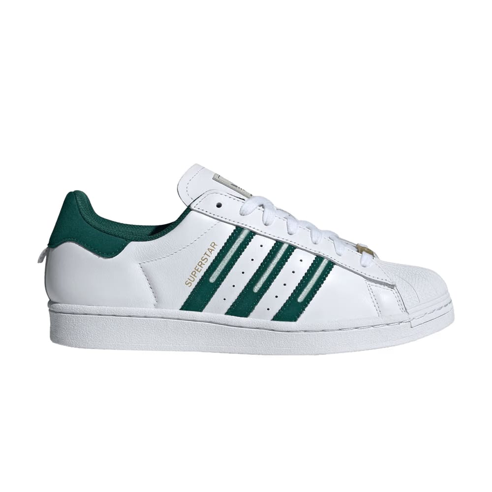 Adidas Superstar Embroidered Green Stripes
