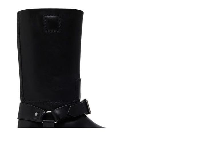 Burberry Wmns Leather Saddle Low Boot 'Black'