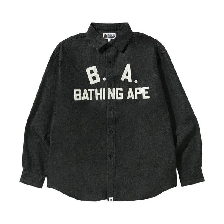 BAPE Loose Fit Denim Shirt Black