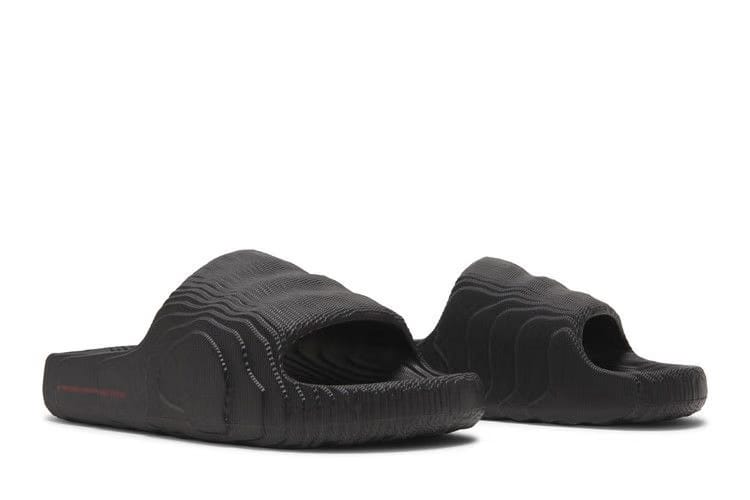 Adidas Adilette 22 Slides Black Scarlet