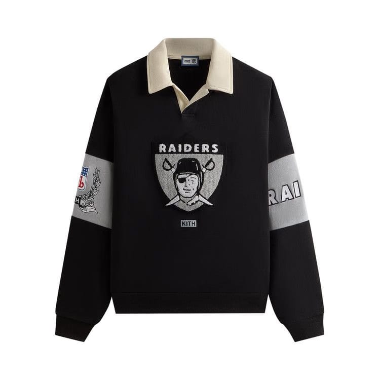 Kith & '47 for the NFL: Raiders Nelson Collared Pullover Black