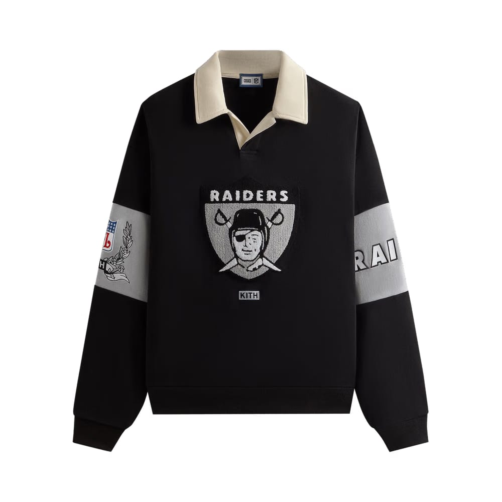 Kith & '47 for the NFL: Raiders Nelson Collared Pullover Black
