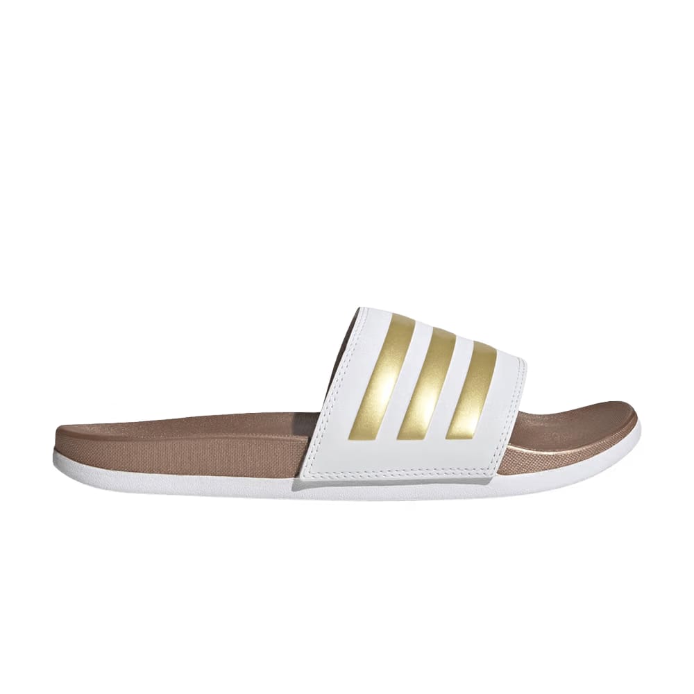 Adidas Wmns Adilette Comfort Slide 'White Matte Gold'