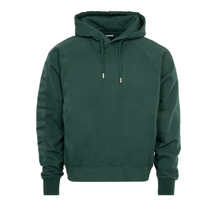 Jacquemus Le Hoodie Typo Dark Green