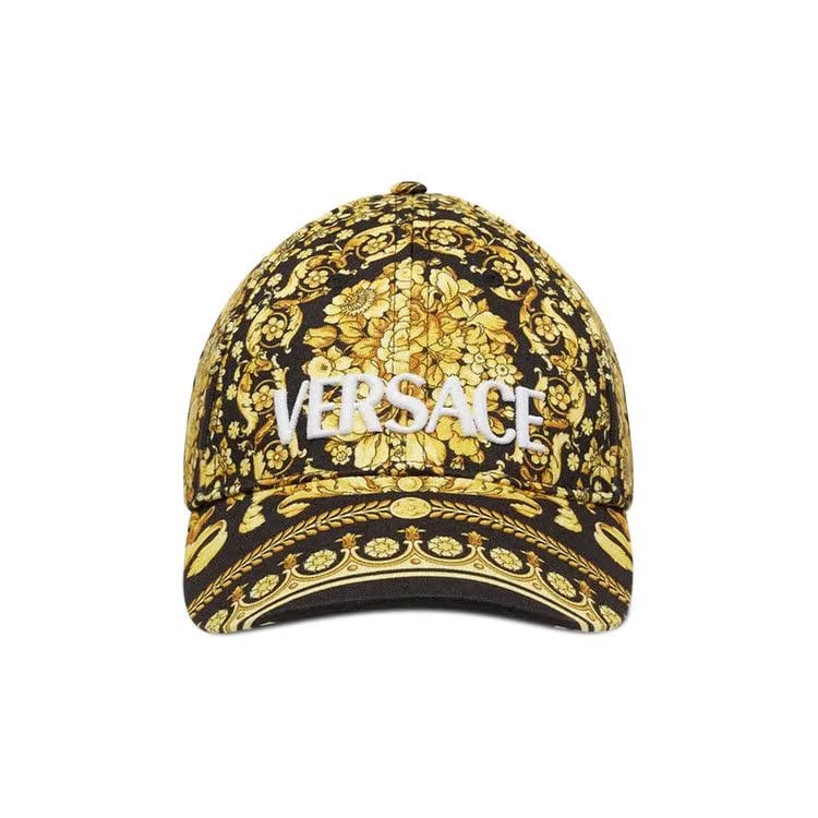 Versace Barocco Print Logo Cap Gold/Black