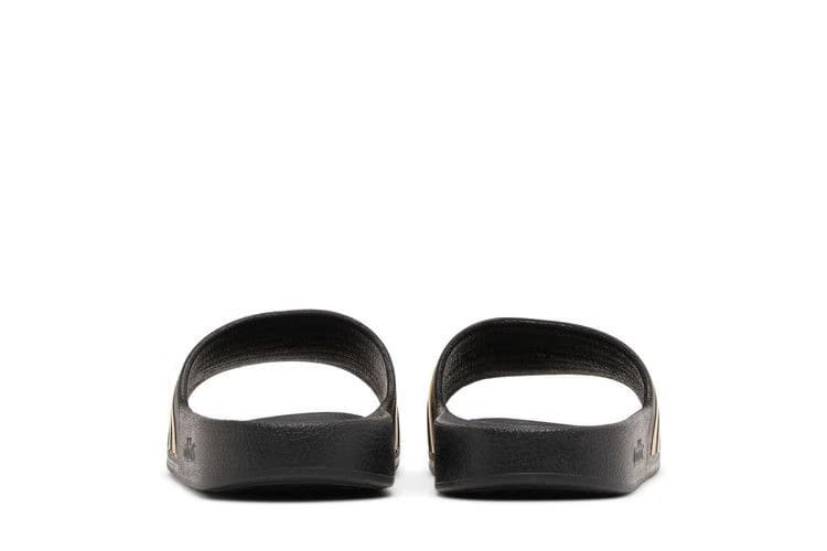 Adidas Adilette Aqua Slides Black Gold Metallic