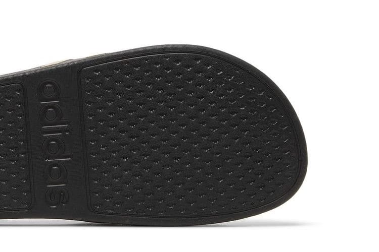 Adidas Adilette Aqua Slides Black Gold Metallic