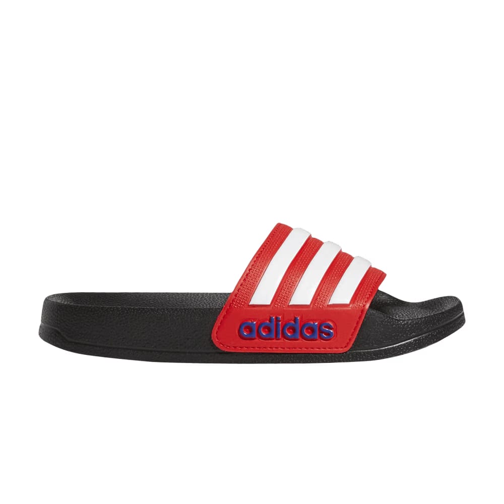 Adidas Adilette Shower Slides J 'Black Vivid Red
