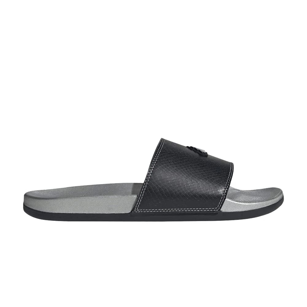 Adidas Adilette Comfort Slide Black Silver Metallic