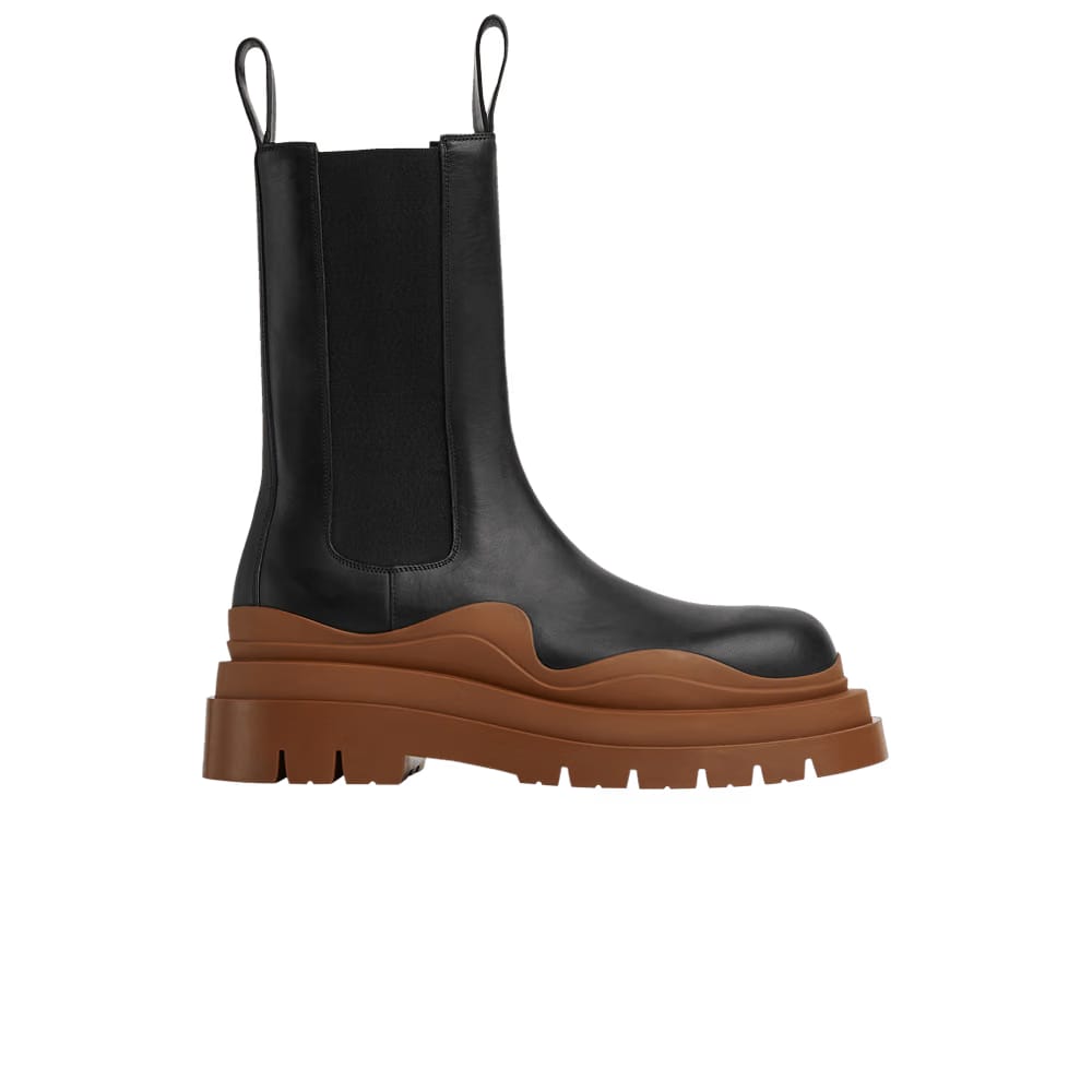Bottega Veneta Wmns Tire Boot 'Black Cognac'