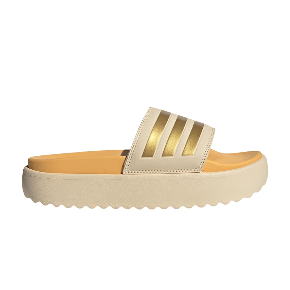Adidas Wmns Adilette Platform Slide 'Crystal Sand Gold Metallic'