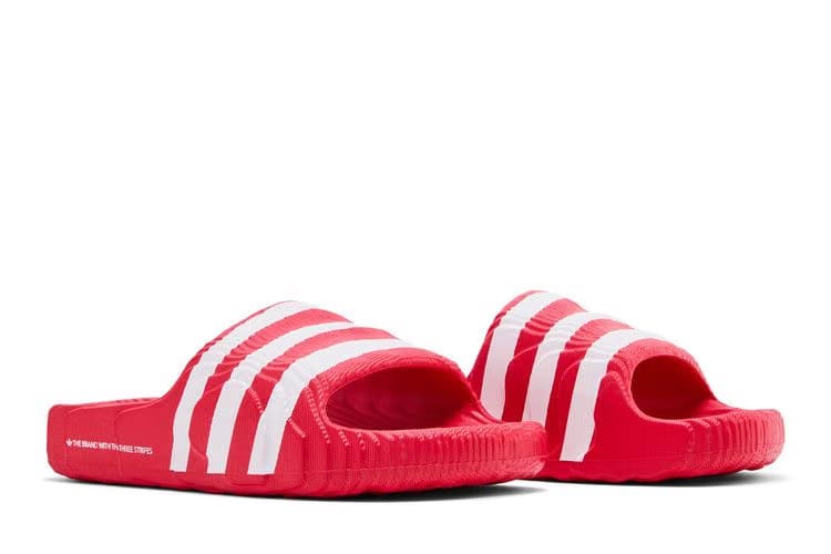 Adidas Adilette 22 Slides Scarlet White