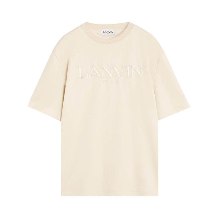 Lanvin Paris Embroidered T-Shirt Sand