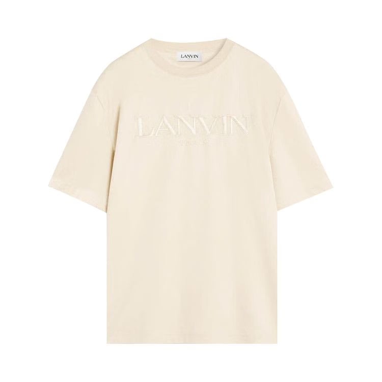 Lanvin Paris Embroidered T-Shirt Sand