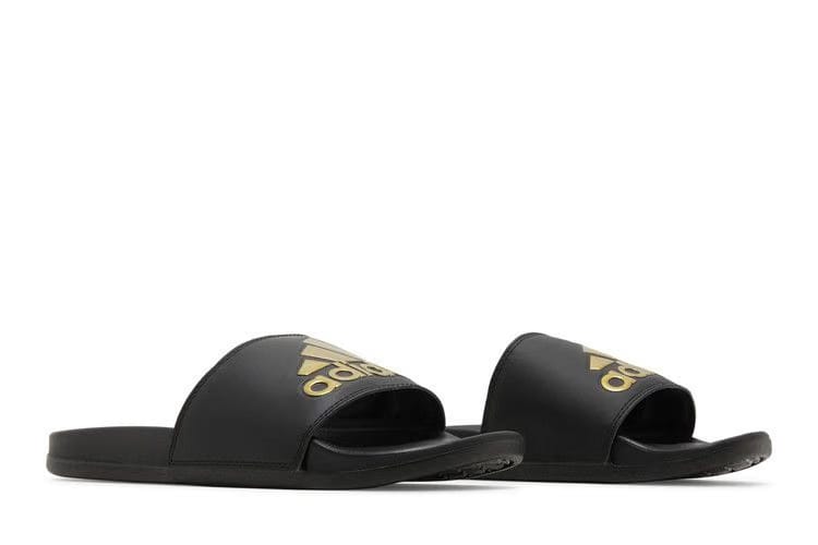 Adidas Adilette Comfort Slide Black Gold Metallic