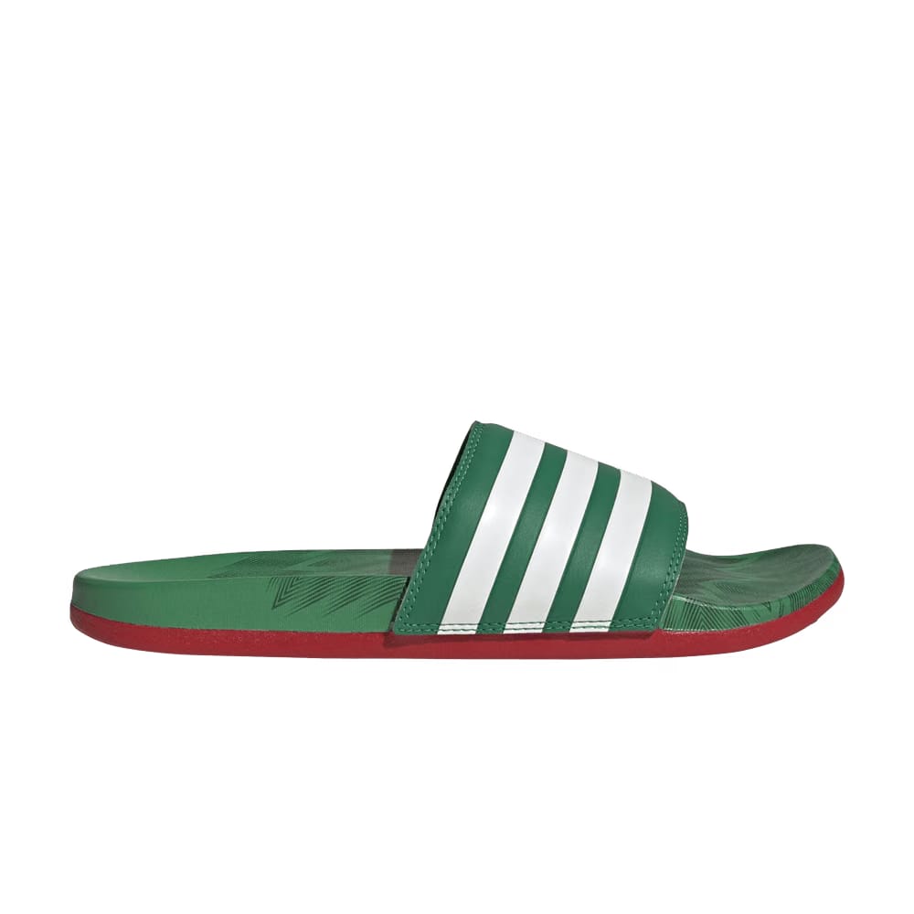 Adidas Adilette Comfort Slide Vivid Green Scarlet