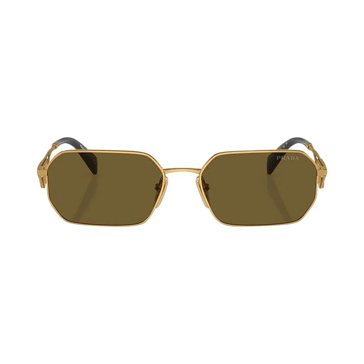 Prada Irregular Frame Sunglasses Gold