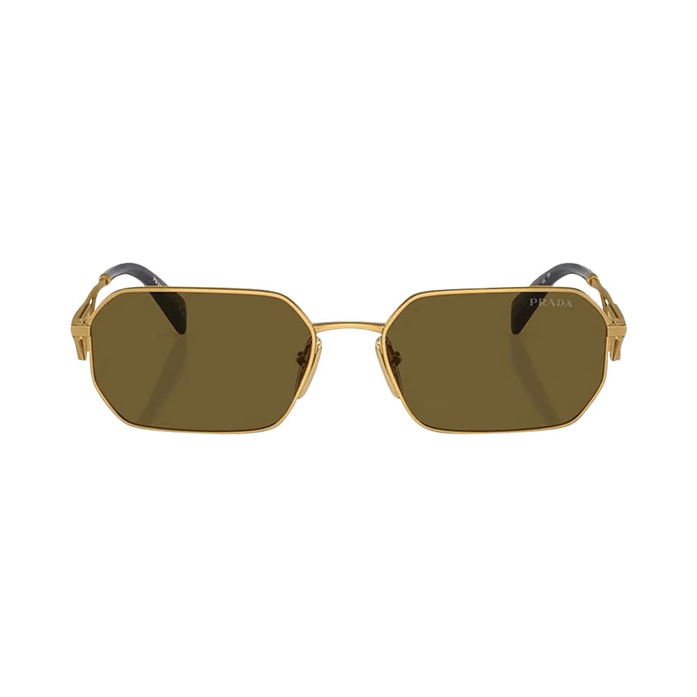 Prada Irregular Frame Sunglasses Gold