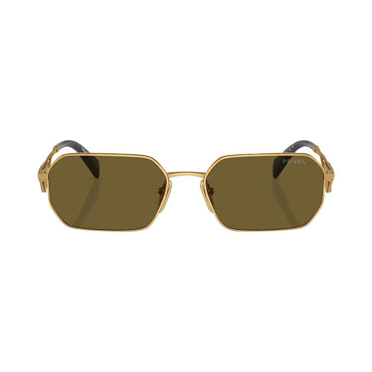 Prada Irregular Frame Sunglasses Gold