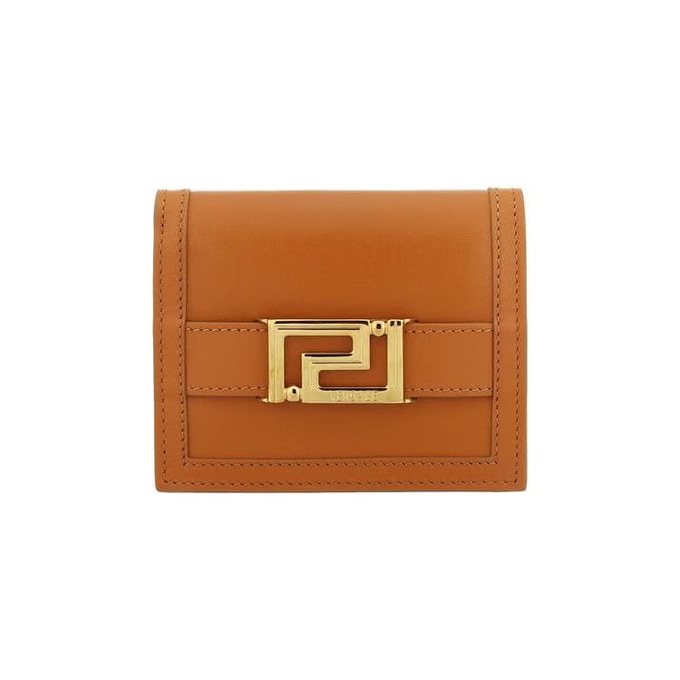 Versace Greca Goddess Bifold Wallet Caramel/Gold