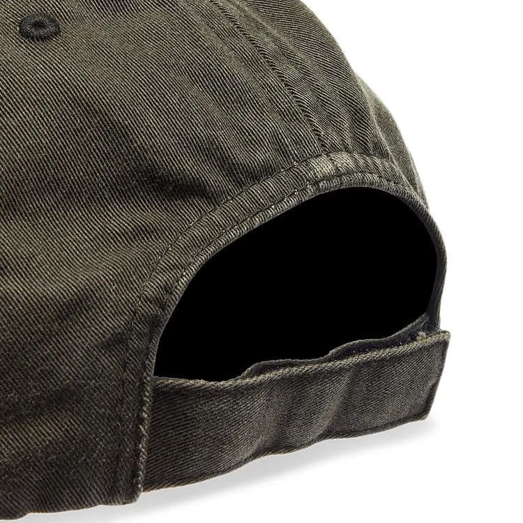 Balenciaga Washed Denim Logo Baseball Cap Black/White