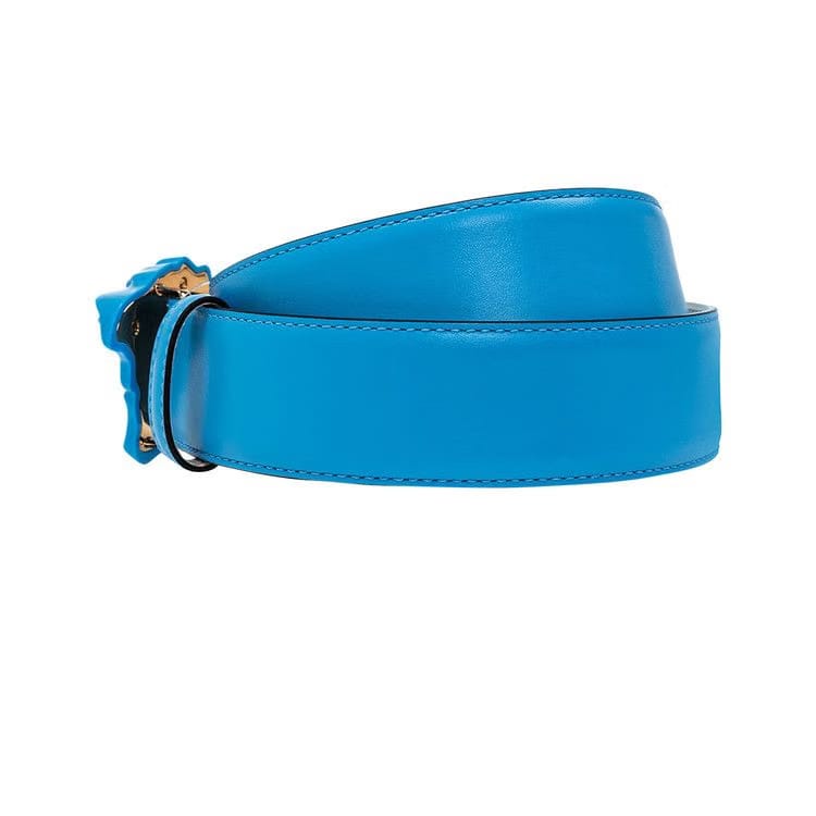 Versace Medusa Buckle Belt Blue