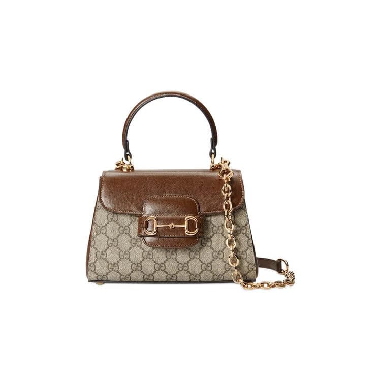 Gucci Horsebit 1955 Mini Bag Beige/Ebony/Brown Sugar
