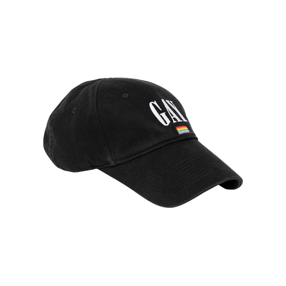 Balenciaga Pride Baseball Cap Black