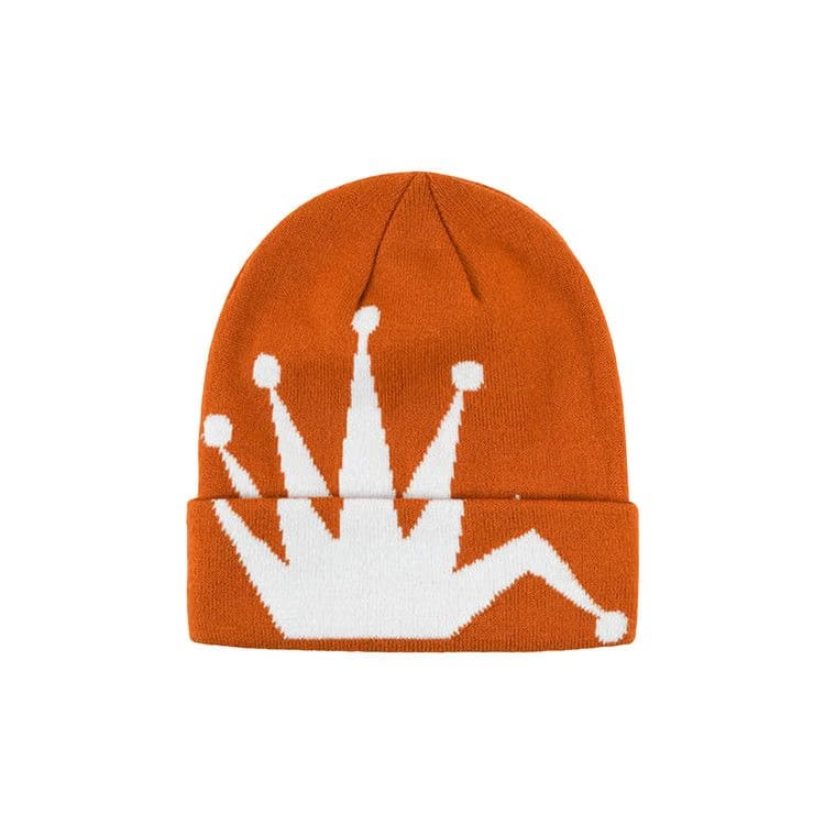 Stussy Crown Jacquard Cuff Beanie Orange