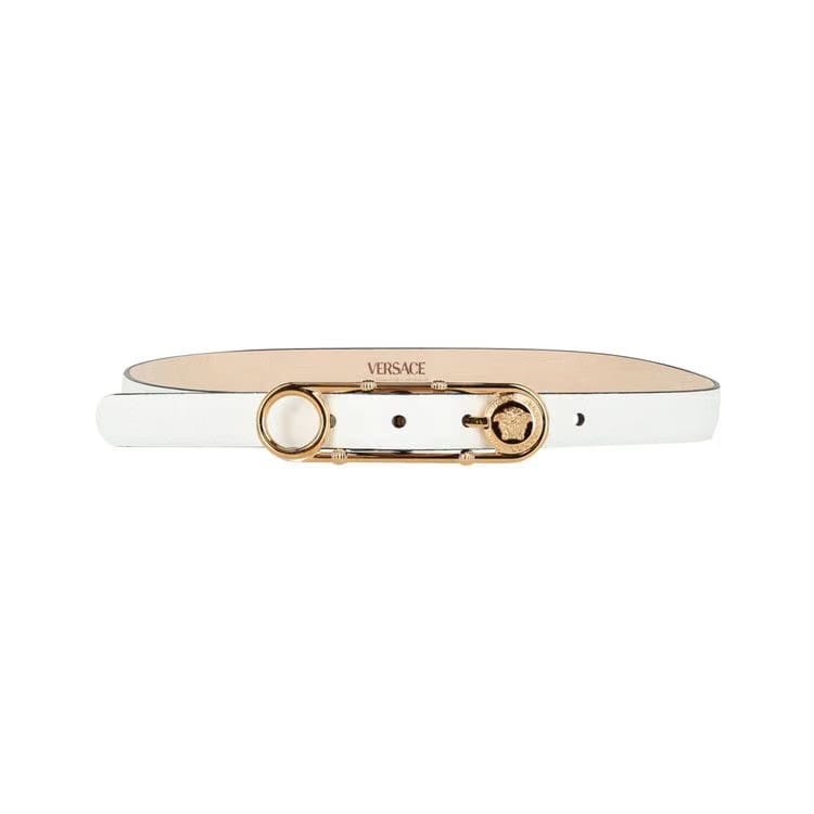 Versace Safety Pin Belt White