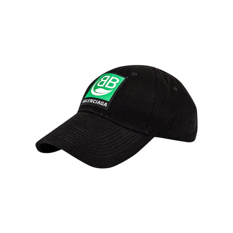 Balenciaga Logo Embroidered Bio Cap Black/Green