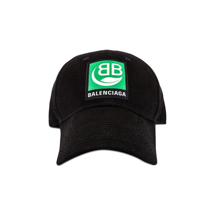 Balenciaga Logo Embroidered Bio Cap Black/Green