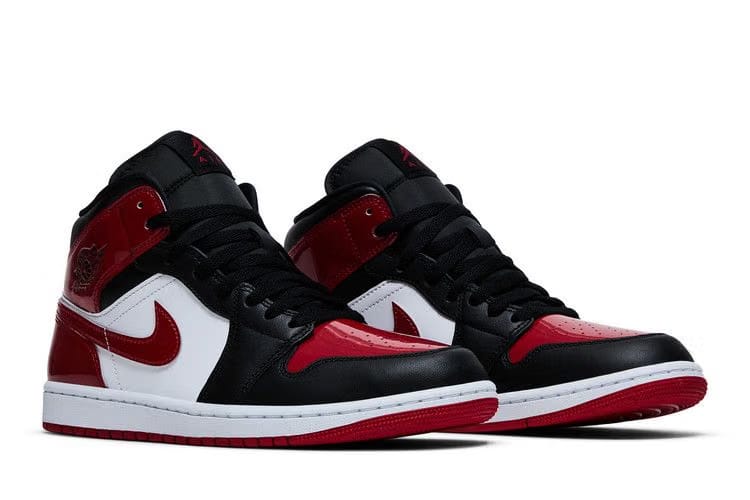 Air Jordan 1 Mid Patent Bred Toe
