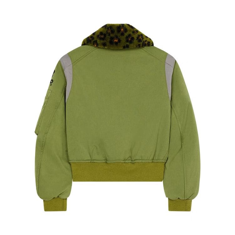 Kenzo Hana Leopard Bomber Jacket Khaki