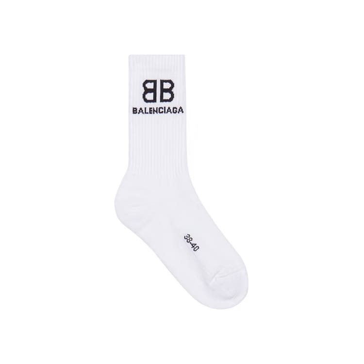 Balenciaga Tennis Socks White/Black