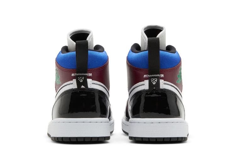 Jordan 1 Mid Se Black White Multi-Color Womens