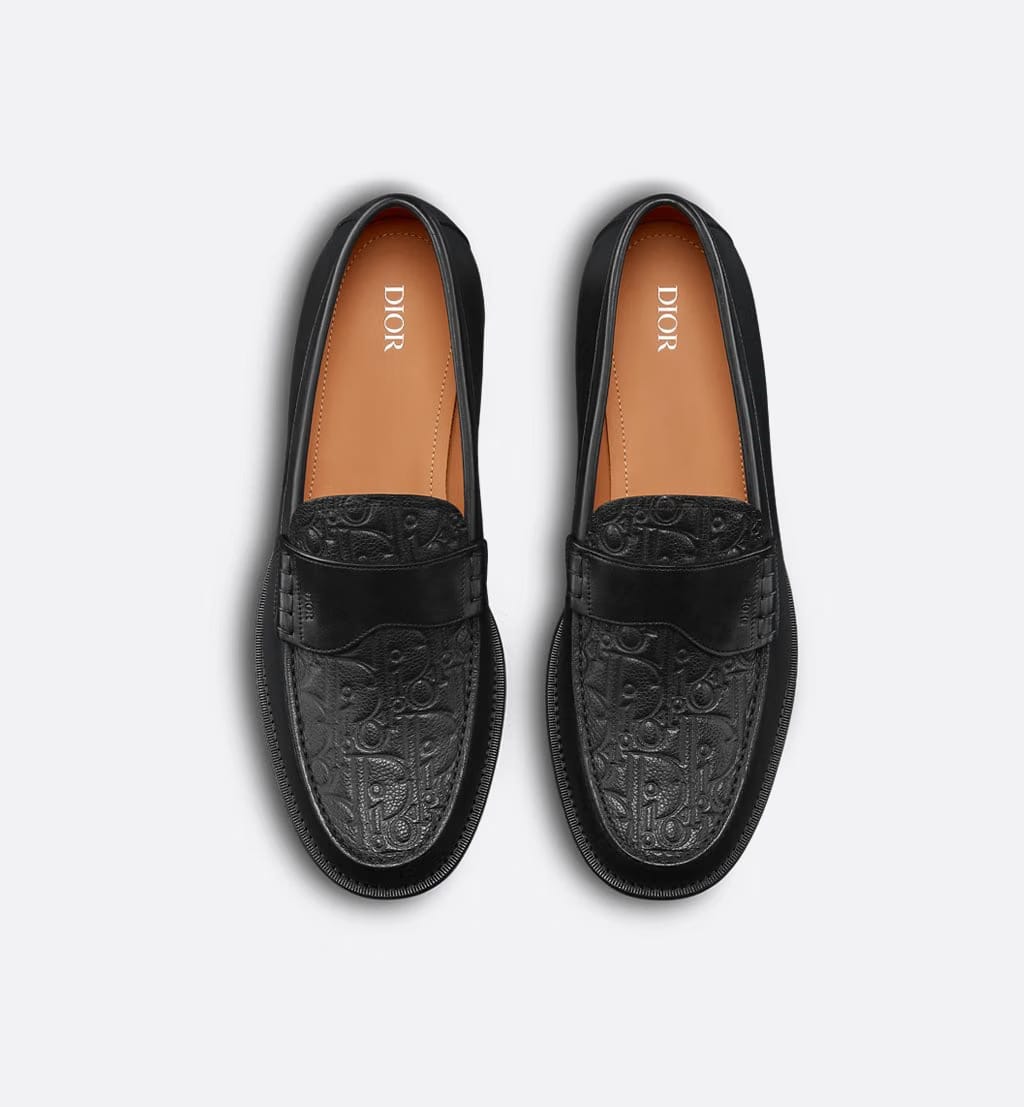 Dior Granville Loafer Black Smooth Calfskin and Black Dior Gravity Leather