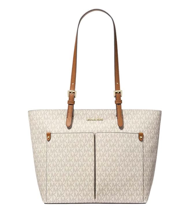 Michael Kors White Jet Set Medium Tote White