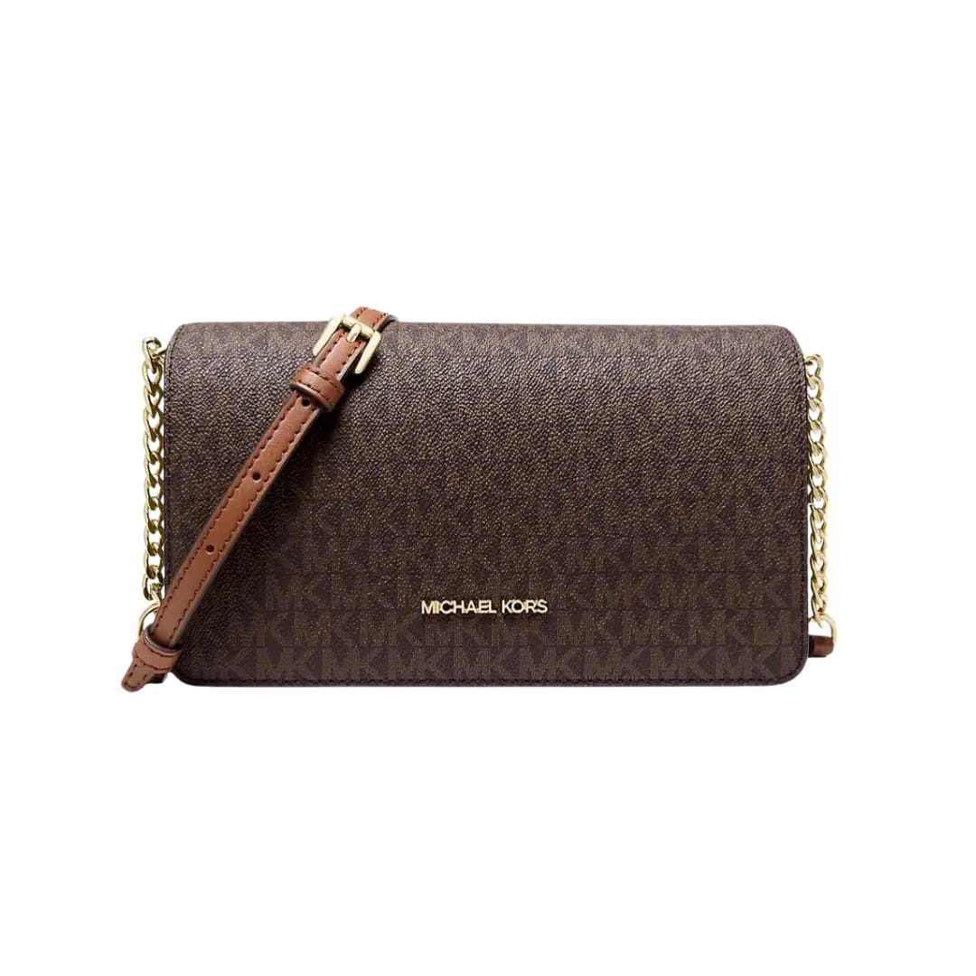 Michael Kors Brown Jet Set Medium Crossbody Bag