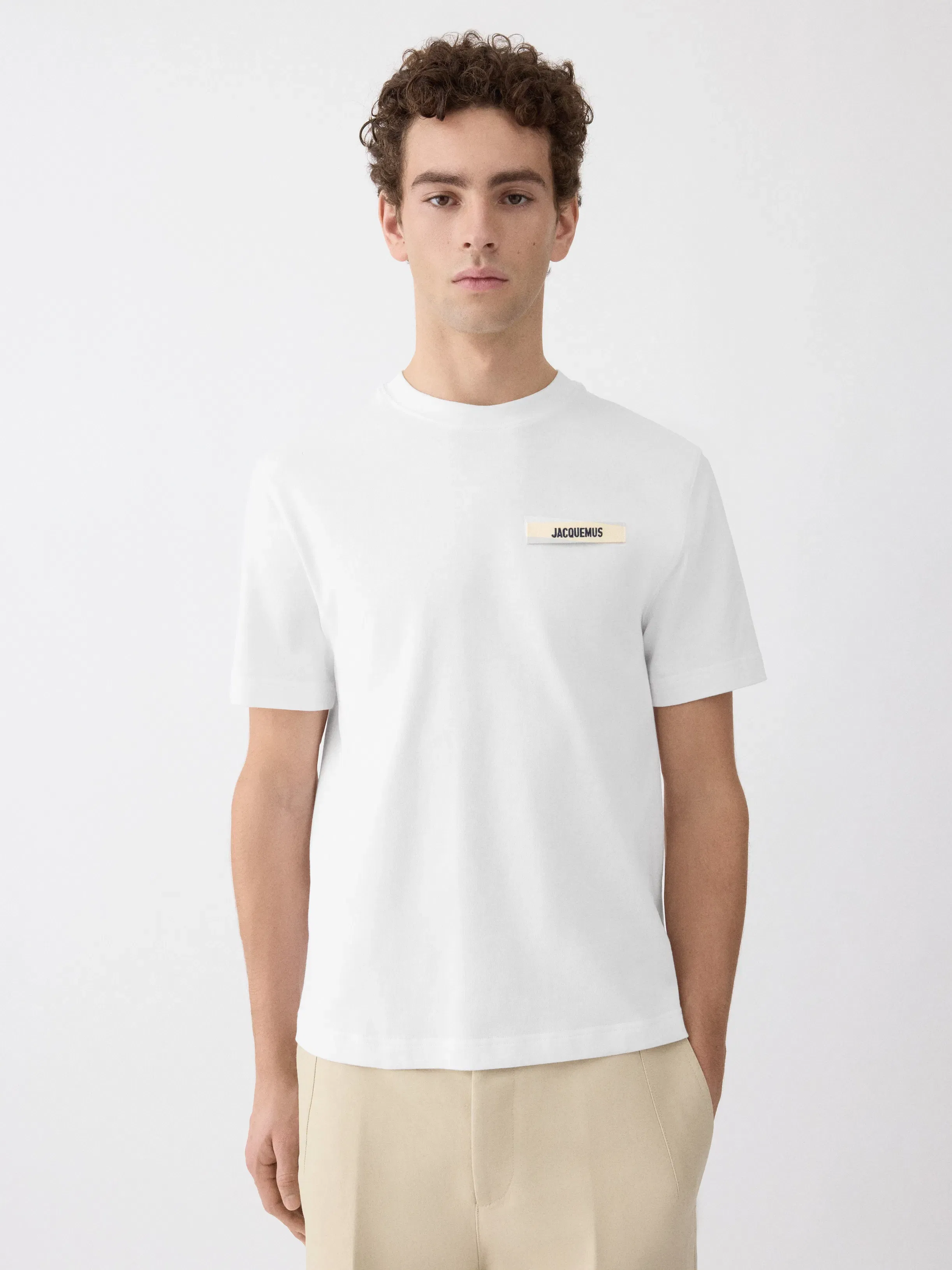 Les Classiques The Gros Grain T-Shirt Grosgrain logo T-Shirt White