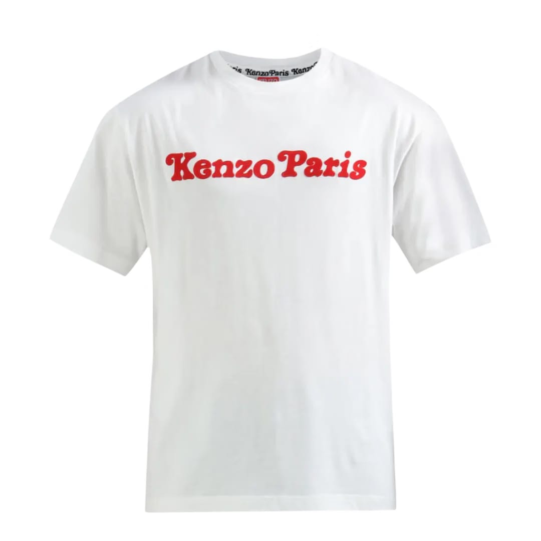 Kenzo Men White Flock Kenzo Front Verdy Tiger T-Shirt