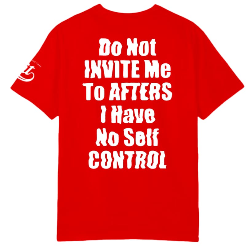 NO SELF CONTROL T-SHIRT Red