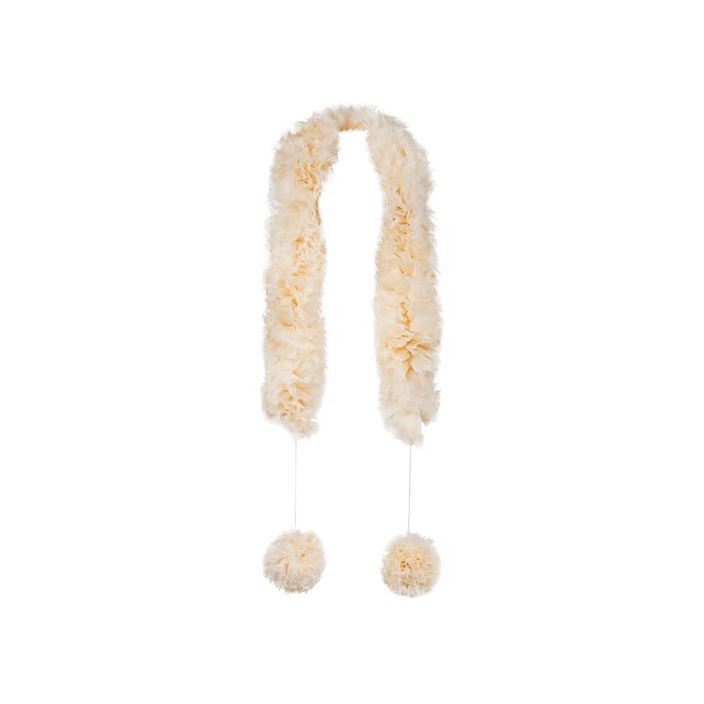 Gucci Silk Ruffle Scarf Ivory