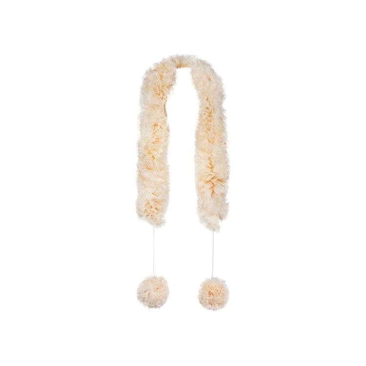 Gucci Silk Ruffle Scarf Ivory